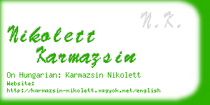 nikolett karmazsin business card